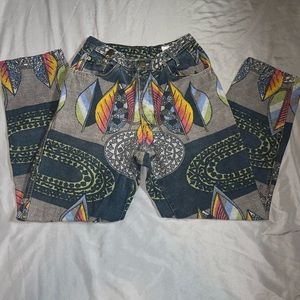 Vintage Graphic Straight Leg Jeans by Kenzo